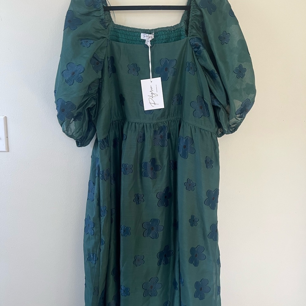 Polagram Green Floral Dress - Picture 4 of 4